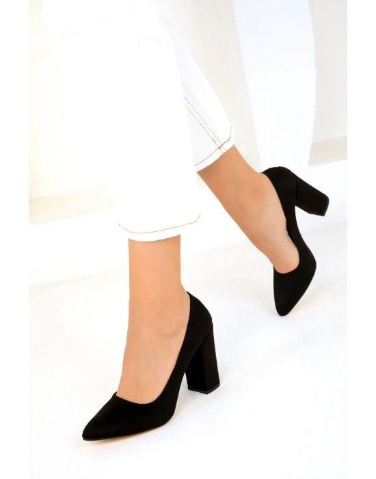 Kadın Yüksek Kalın Klasik Topuklu Ayakkabı