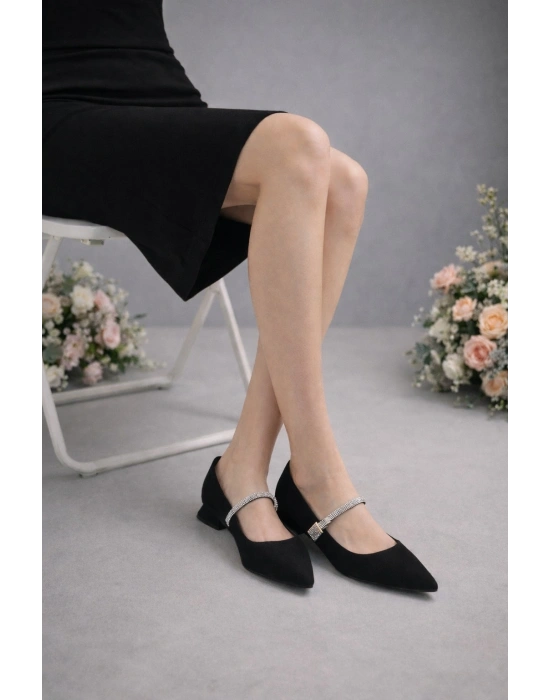 Kadın Zarif ve Şık! Kristalli Babet Ayakkabılar – Her Adımda Stil