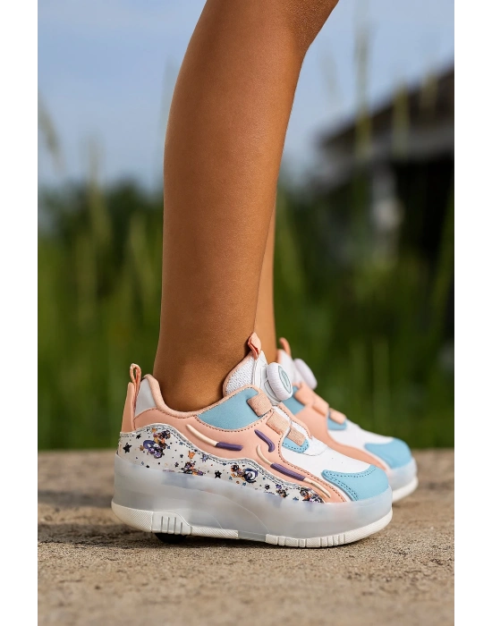 Kaykaylı Çocuk Işıklı Ayakkabı - Işıklı Patenli Kaykay Ayakkabı - Kaykay Ayakkabı