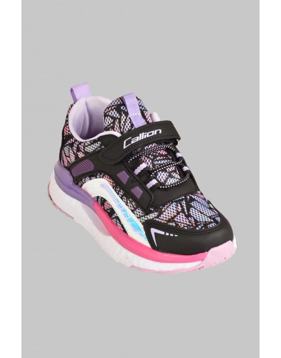 Kız Çocuk Cırtlı Hologramlı Günlük Spor Ayakkabı Sneaker