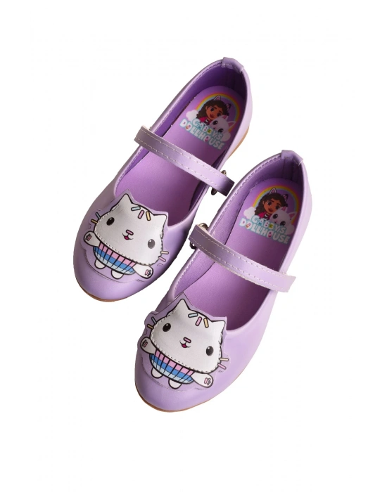 Kız Çocuk Gabby Dollhouse Baskılı Lila Babet Ayakkabı