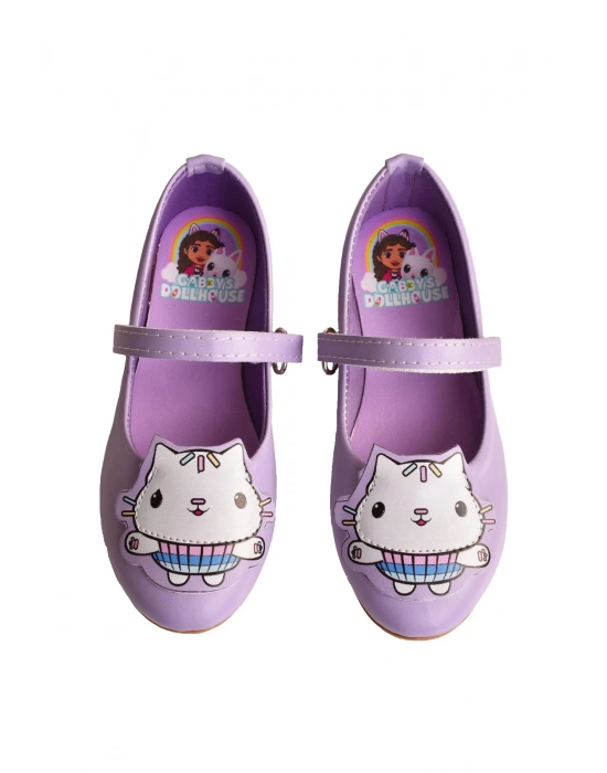 Kız Çocuk Gabby Dollhouse Baskılı Lila Babet Ayakkabı