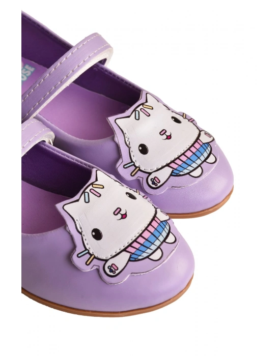 Kız Çocuk Gabby Dollhouse Baskılı Lila Babet Ayakkabı