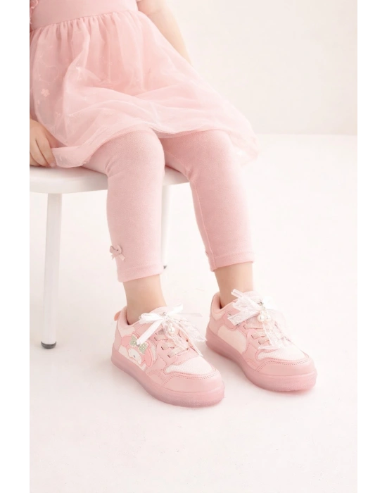 Kız Çocuk LED Taban Işıklı Spor Ayakkabı