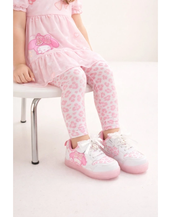 Kız Çocuk LED Taban Işıklı Spor Ayakkabı