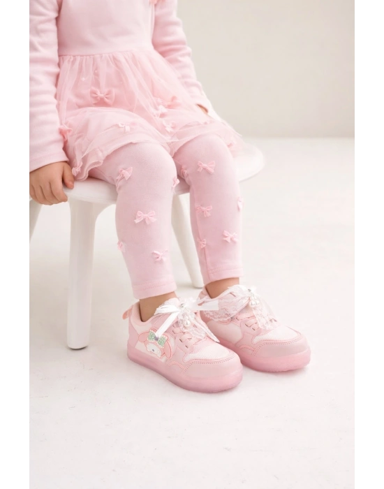 Kız Çocuk LED Taban Işıklı Spor Ayakkabı