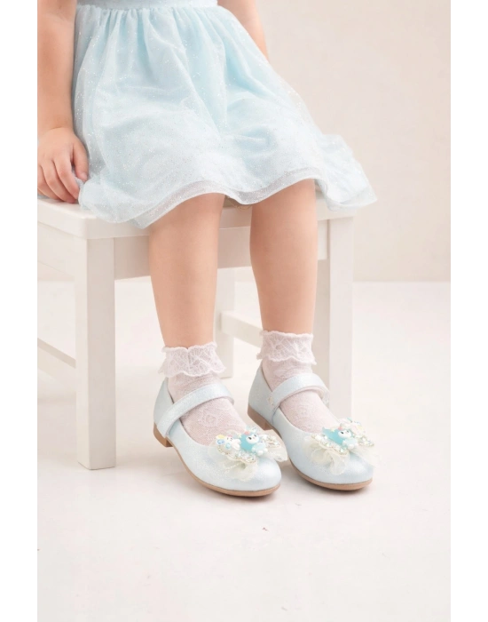 Kız Çocuk Masal Şıklığı: Fiyonk Figür Detaylı babet