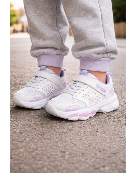 Kız Çocuk Spor Ayakkabı – Fileli, Cırt Cırtlı, Anarok Taban