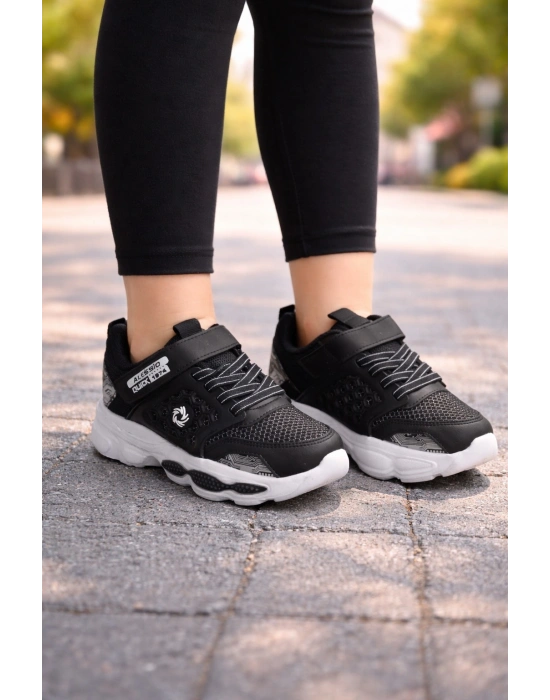 Kız Çocuk Spor Ayakkabı – Fileli, Cırt Cırtlı, Anarok Taban