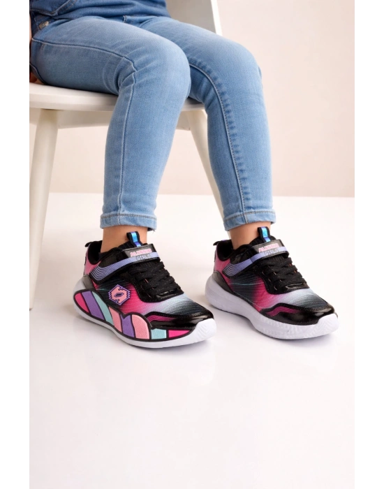 Kız Çocuk Spor Ayakkabı (Numara 22-25 IŞIKLI) – Renkli Taban, Anarok Taban, Şık ve Rahat