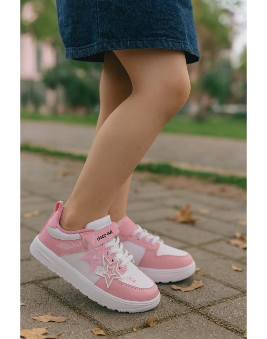Kız Çocuk Yıldız Detaylı Sneaker Ayakkabı
