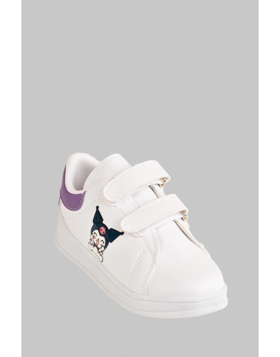 Kuromi Baskılı Cırtlı Kız Çocuk Spor Ayakkabı Sneaker