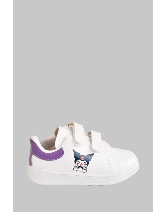 Kuromi Baskılı Cırtlı Kız Çocuk Spor Ayakkabı Sneaker