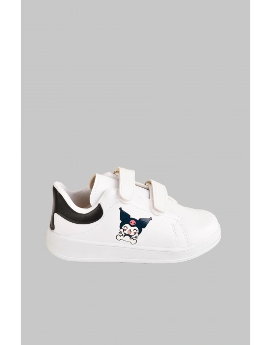Kuromi Baskılı Cırtlı Kız Çocuk Spor Ayakkabı Sneaker