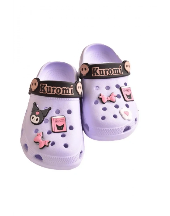 Kuromi My Melodi Kız Çocuk Kaymaz Taban Terlik Günlük Havuz Plaj Sandaleti