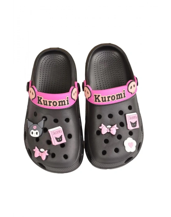 Kuromi My Melodi Kız Çocuk Kaymaz Taban Terlik Günlük Havuz Plaj Sandaleti