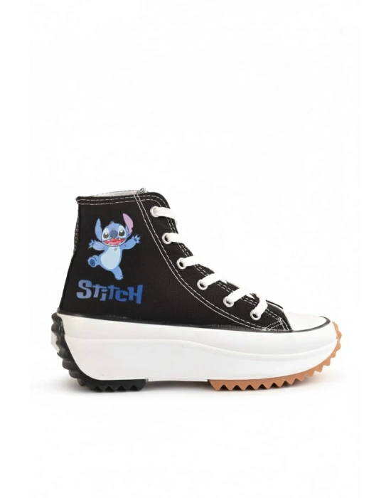 LABUBU BASKILI YÜKSEK TABAN BOĞAZLI SNEAKRS