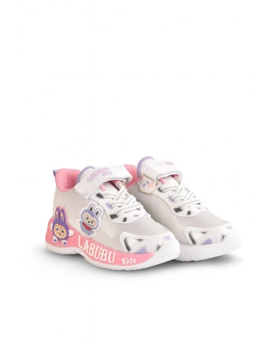 LABUBU KIZ ÇOCUK HAFİF VE ESNEK SPOR AYAKKABI 26 İLE 30 NO ARASI IŞIKLIDIR