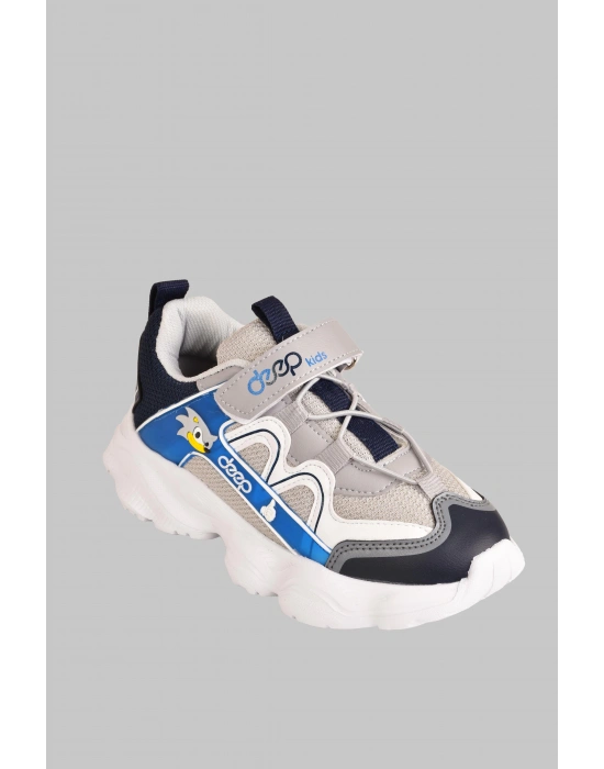 Lastik Bağcıklı Ortopedik Sararmaz Taban Ve Cırtlı Çocuk Sneaker Ayakkabı