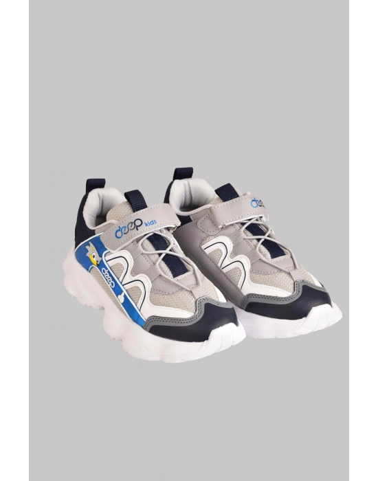 Lastik Bağcıklı Ortopedik Sararmaz Taban Ve Cırtlı Çocuk Sneaker Ayakkabı