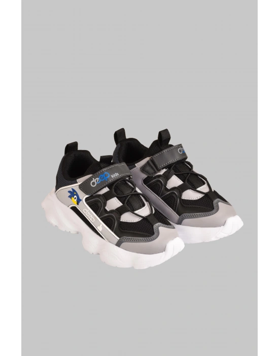 Lastik Bağcıklı Ortopedik Sararmaz Taban Ve Cırtlı Çocuk Sneaker Ayakkabı