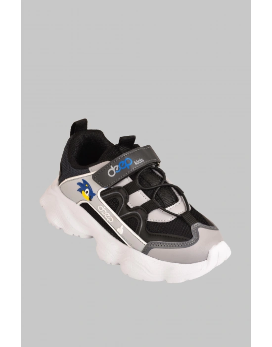 Lastik Bağcıklı Ortopedik Sararmaz Taban Ve Cırtlı Çocuk Sneaker Ayakkabı