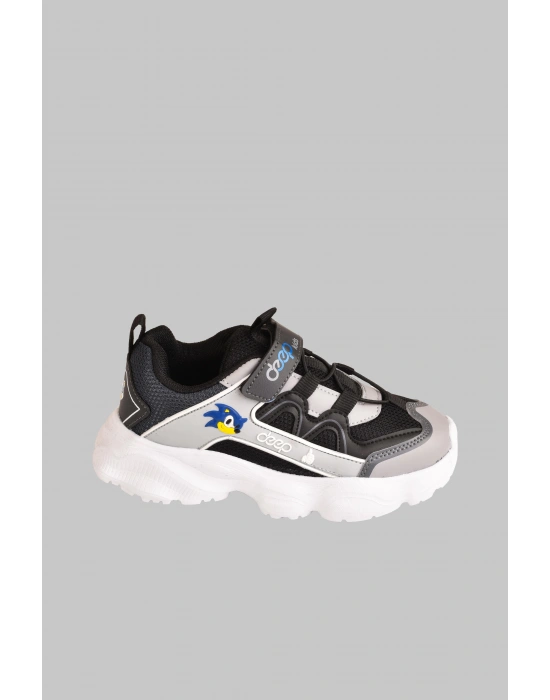 Lastik Bağcıklı Ortopedik Sararmaz Taban Ve Cırtlı Çocuk Sneaker Ayakkabı