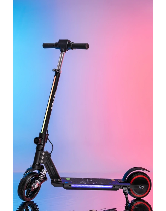MİNİ BONİTO Çocuk Katlanabilir, LED Işıklı, Amortisörlü Elektrikli Scooter – Ayarlanabilir Direksiyonlu!”(Dizlik ve Dirseklik HEDİYEDİR)..