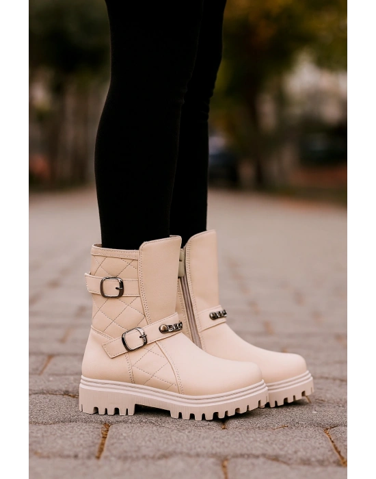 Ortopedik Bağcıklı Fermuarlı Kız Çocuk Bot Ayakkabı Siyah Kız Çocuk Bot