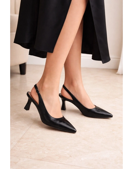 Şık ve Klasik Sivri Burun Kadın Topuklu Ayakkabı