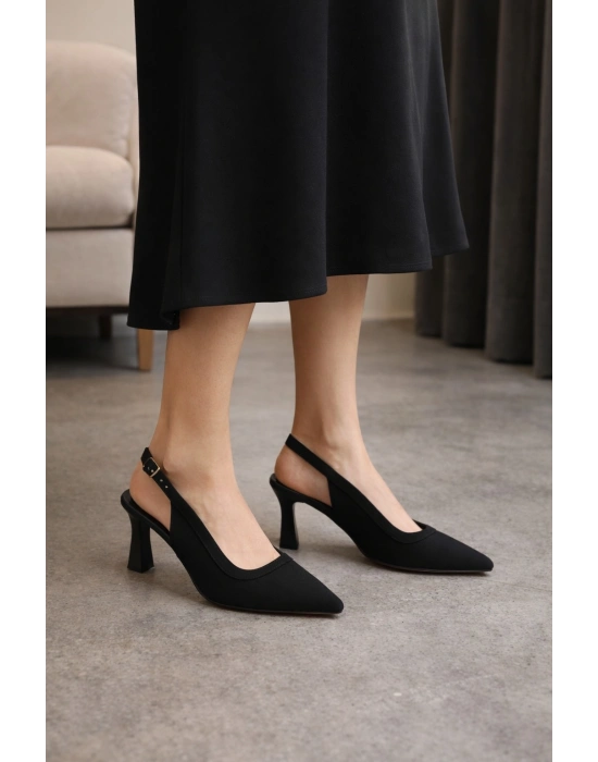 Şık ve Klasik Sivri Burun Kadın Topuklu Ayakkabı