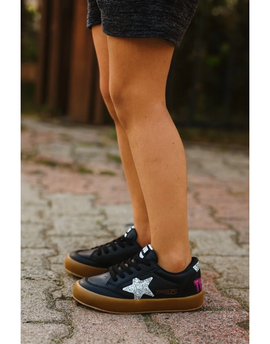 Sstar Beyaz Gümüş Kız Çocuk Cırtlı Bantlı Sneaker Spor Ayakkabı