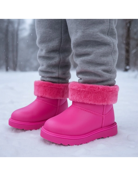 Su Geçirmez İçi Kürklü Kız Çocuk Eva Yağmur Kar Botu