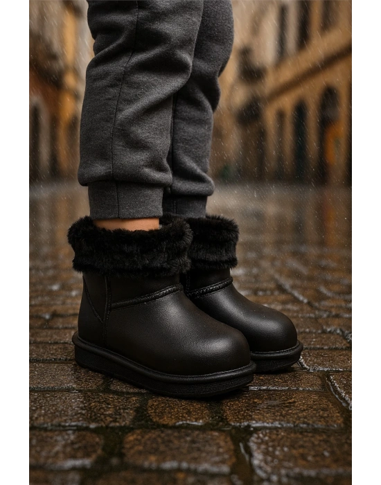 Su Geçirmez İçi Kürklü Kız Çocuk Eva Yağmur Kar Botu