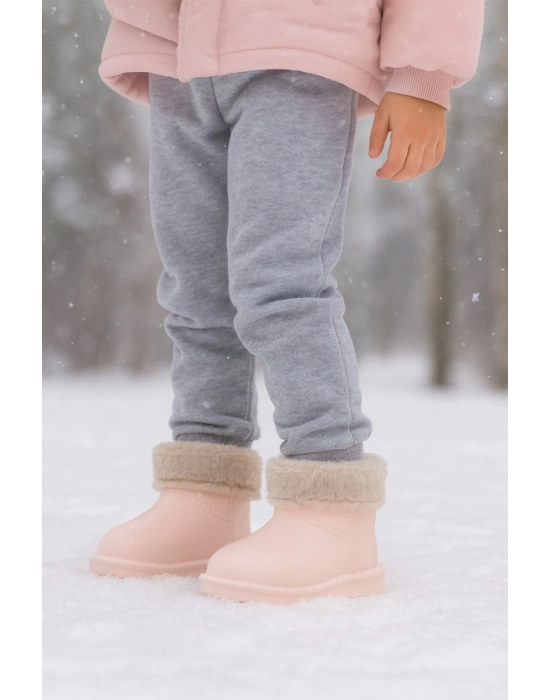 Su Geçirmez İçi Kürklü Kız Çocuk Eva Yağmur Kar Botu