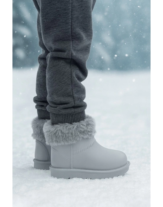 Su Geçirmez İçi Kürklü Kız Çocuk Eva Yağmur Kar Botu