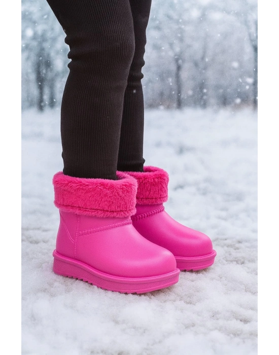 Su Geçirmez İçi Kürklü Kız Çocuk Eva Yağmur Kar Botu