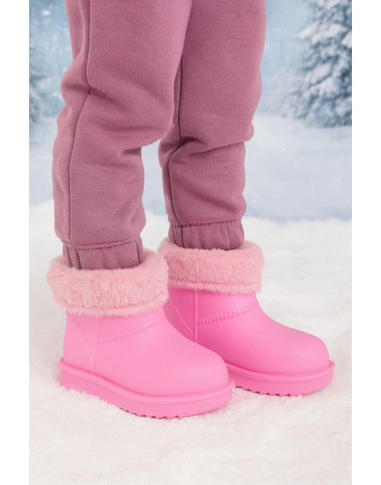 Su Geçirmez İçi Kürklü Kız Çocuk Eva Yağmur Kar Botu