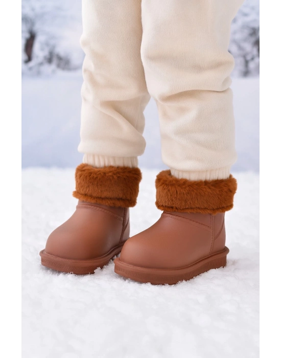 Su Geçirmez İçi Kürklü Kız Çocuk Eva Yağmur Kar Botu