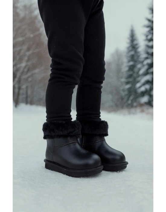 Su Geçirmez İçi Kürklü Kız Çocuk Eva Yağmur Kar Botu