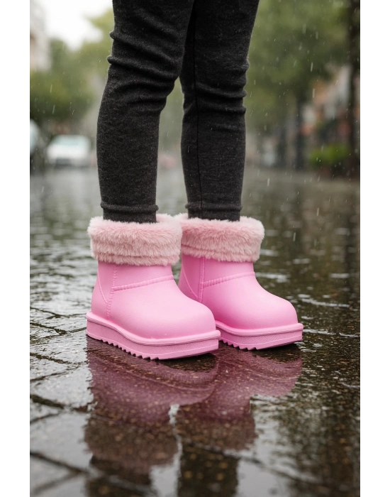 Su Geçirmez İçi Kürklü Kız Çocuk Eva Yağmur Kar Botu