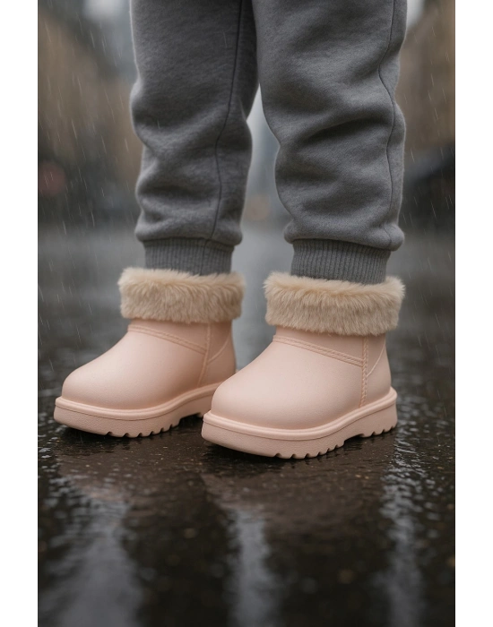 Su Geçirmez İçi Kürklü Kız Çocuk Eva Yağmur Kar Botu