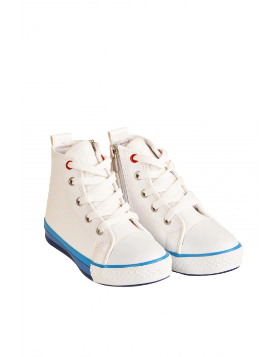 Unisex Çocuk Boğazlı Fermuarlı Hafif Anatomik Taban Cilt Spor Ayakkabı