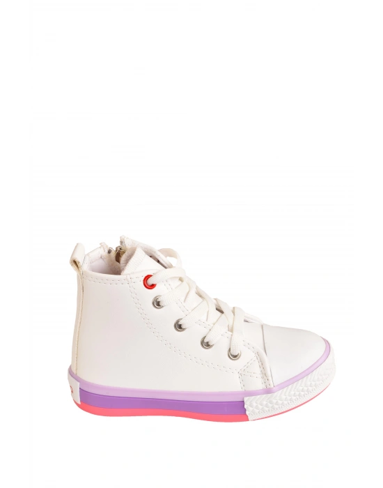 Unisex Çocuk Boğazlı Fermuarlı Hafif Anatomik Taban Cilt Spor Ayakkabı