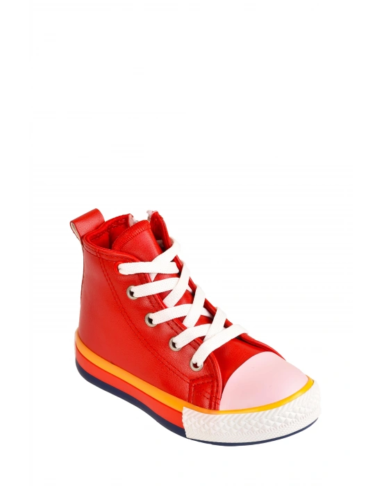 Unisex Çocuk Boğazlı Fermuarlı Hafif Anatomik Taban Cilt Spor Ayakkabı