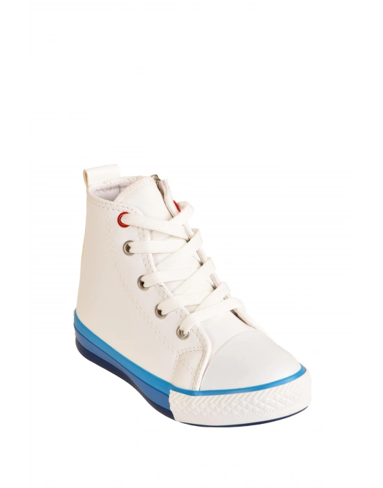 Unisex Çocuk Boğazlı Fermuarlı Hafif Anatomik Taban Cilt Spor Ayakkabı