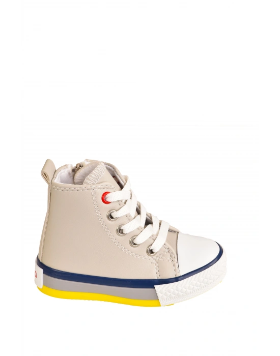 Unisex Çocuk Boğazlı Fermuarlı Hafif Anatomik Taban Cilt Spor Ayakkabı