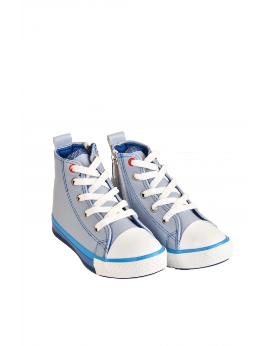 Unisex Çocuk Boğazlı Fermuarlı Hafif Anatomik Taban Cilt Spor Ayakkabı