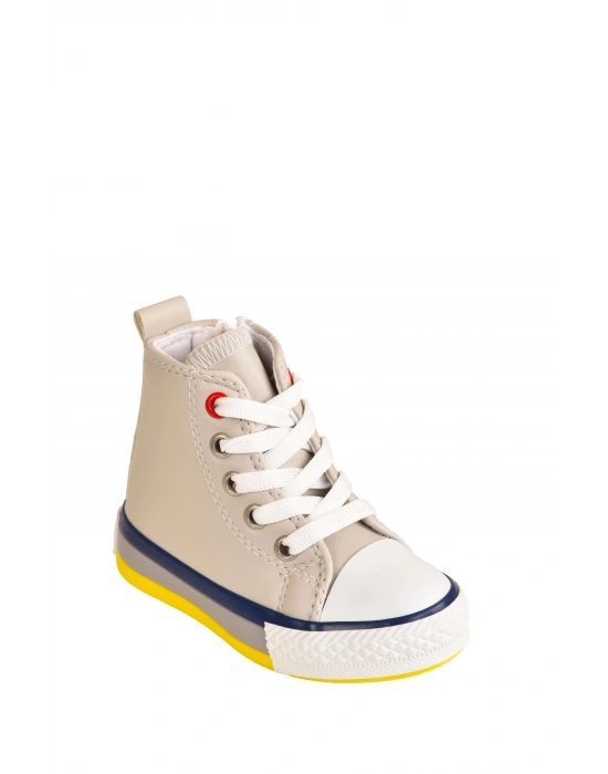 Unisex Çocuk Boğazlı Fermuarlı Hafif Anatomik Taban Cilt Spor Ayakkabı