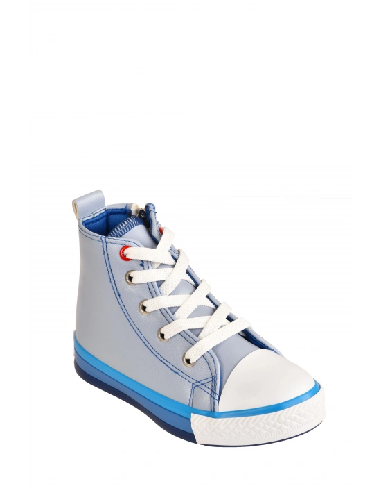 Unisex Çocuk Boğazlı Fermuarlı Hafif Anatomik Taban Cilt Spor Ayakkabı